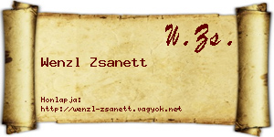 Wenzl Zsanett névjegykártya
